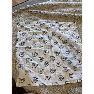 Unbranded Kitchen Tea Towel Unisex OS White Good Coffee Mug Heart Snowflake